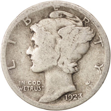 United States, Mercury Dime, Dime, 1923, U.S. Mint, San Francisco, F(12-15)