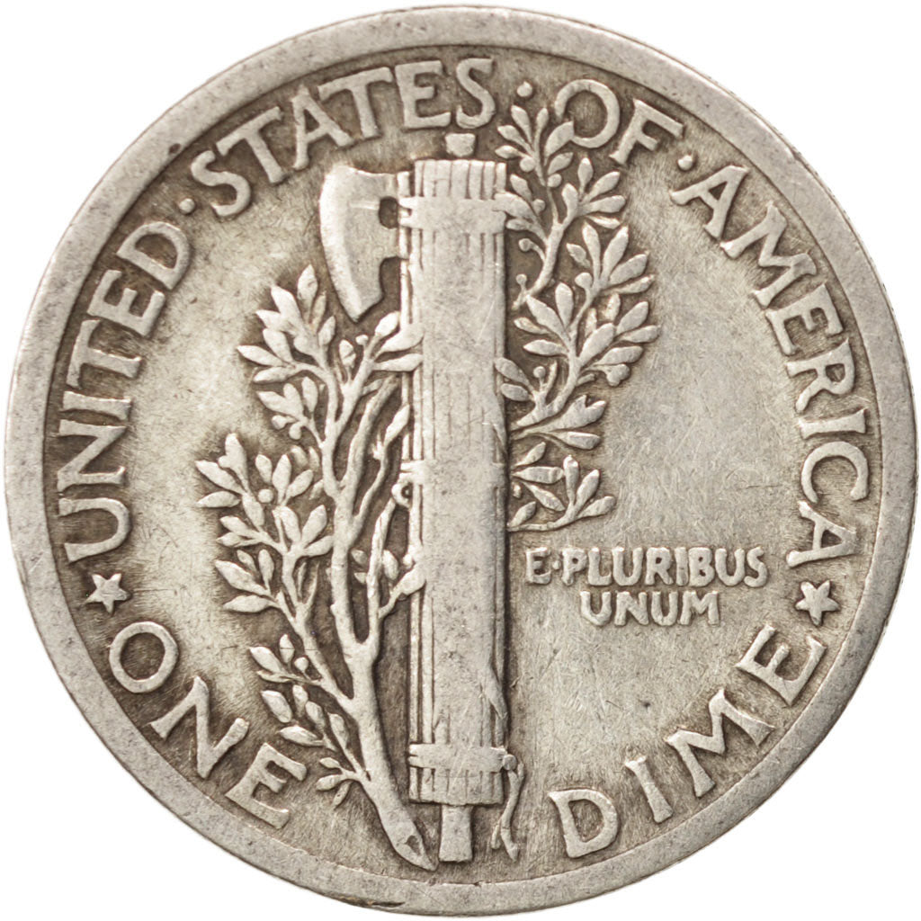 United States, Mercury Dime, Dime, 1923, U.S. Mint, Philadelphia, VF(30-35)