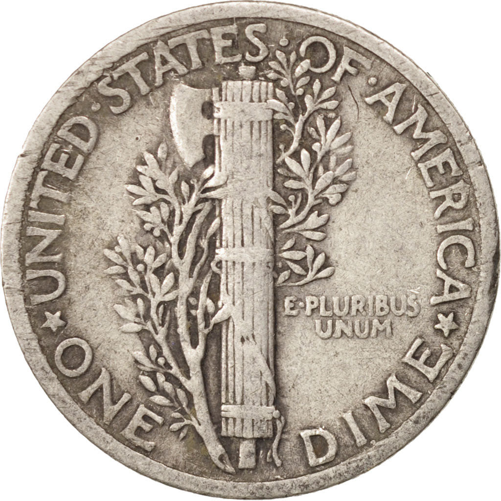 United States, Mercury Dime, Dime, 1924, U.S. Mint, Philadelphia, EF(40-45)