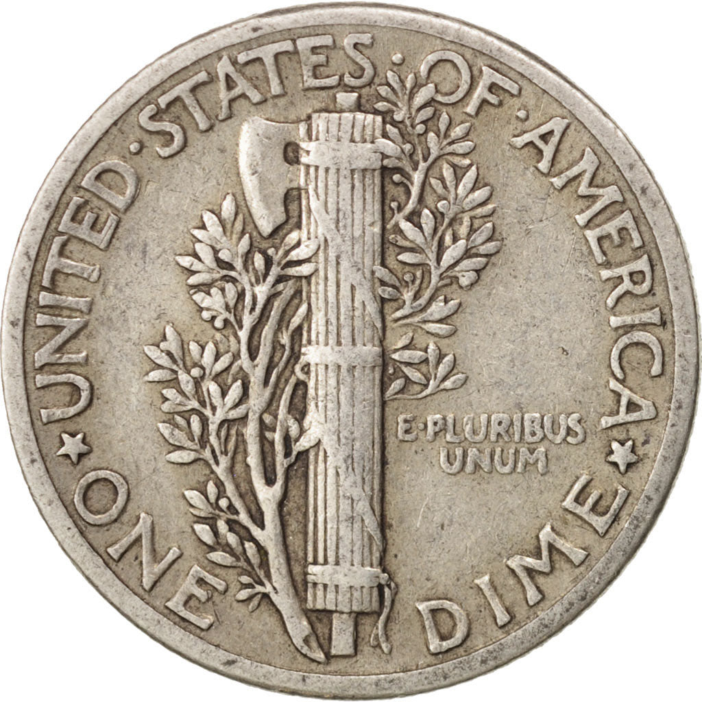 United States, Mercury Dime, Dime, 1938, U.S. Mint, Philadelphia, EF(40-45)