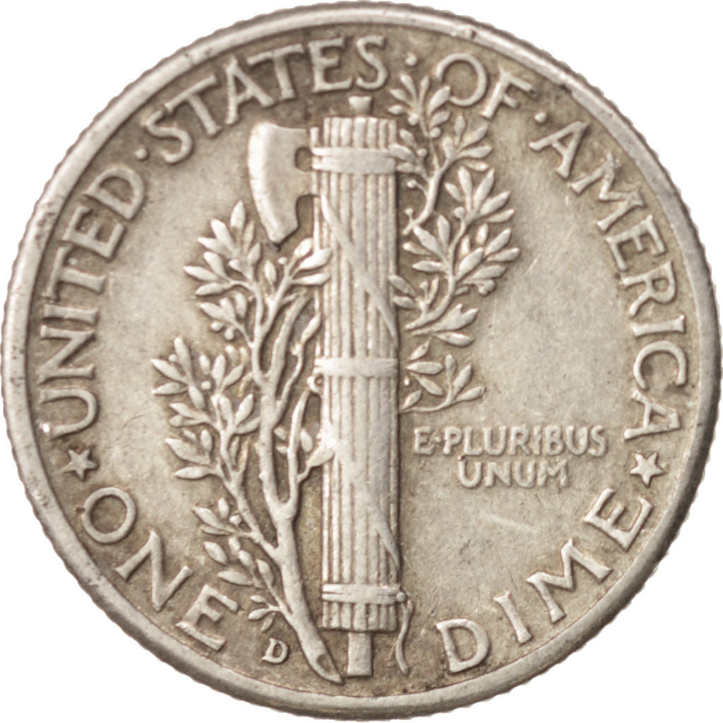 United States, Mercury Dime, Dime, 1942, U.S. Mint, Denver, EF(40-45), Silver