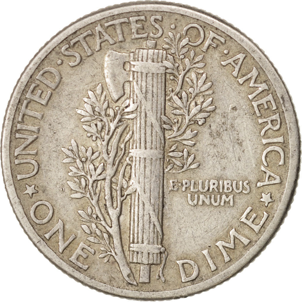 Coin, United States, Mercury Dime, Dime, 1942, U.S. Mint, Philadelphia