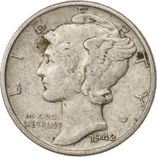 Coin, United States, Mercury Dime, Dime, 1942, U.S. Mint, Philadelphia