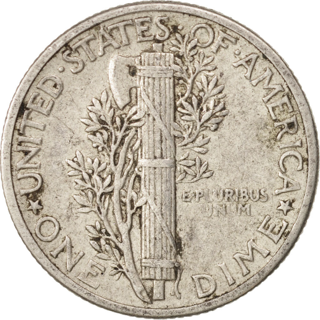 Coin, United States, Mercury Dime, Dime, 1942, U.S. Mint, Philadelphia