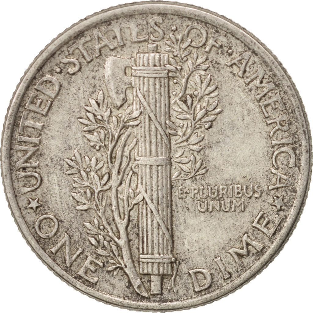Stati Uniti, Mercury Dime, Dime, 1942, U.S. Mint, Philadelphia, BB+, Argento,...