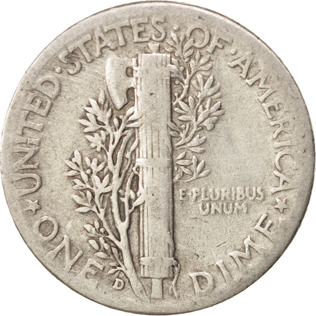 United States, Mercury Dime, Dime, 1943, U.S. Mint, Denver, VF(20-25)