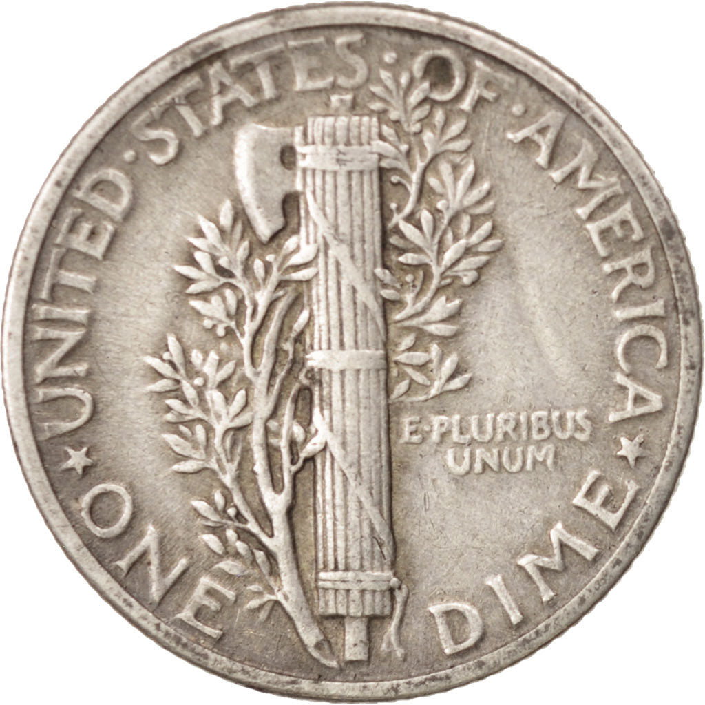 Coin, United States, Mercury Dime, Dime, 1943, U.S. Mint, Philadelphia