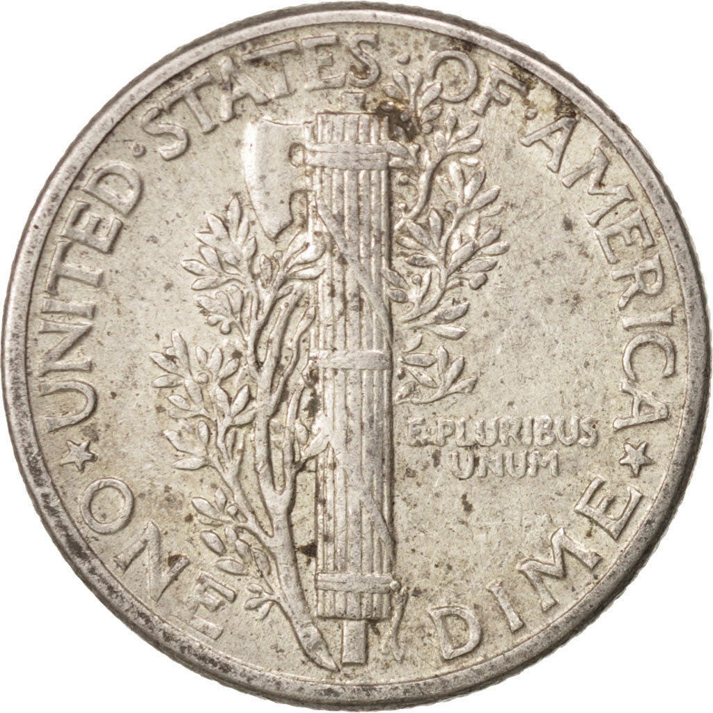Coin, United States, Mercury Dime, Dime, 1943, U.S. Mint, Philadelphia