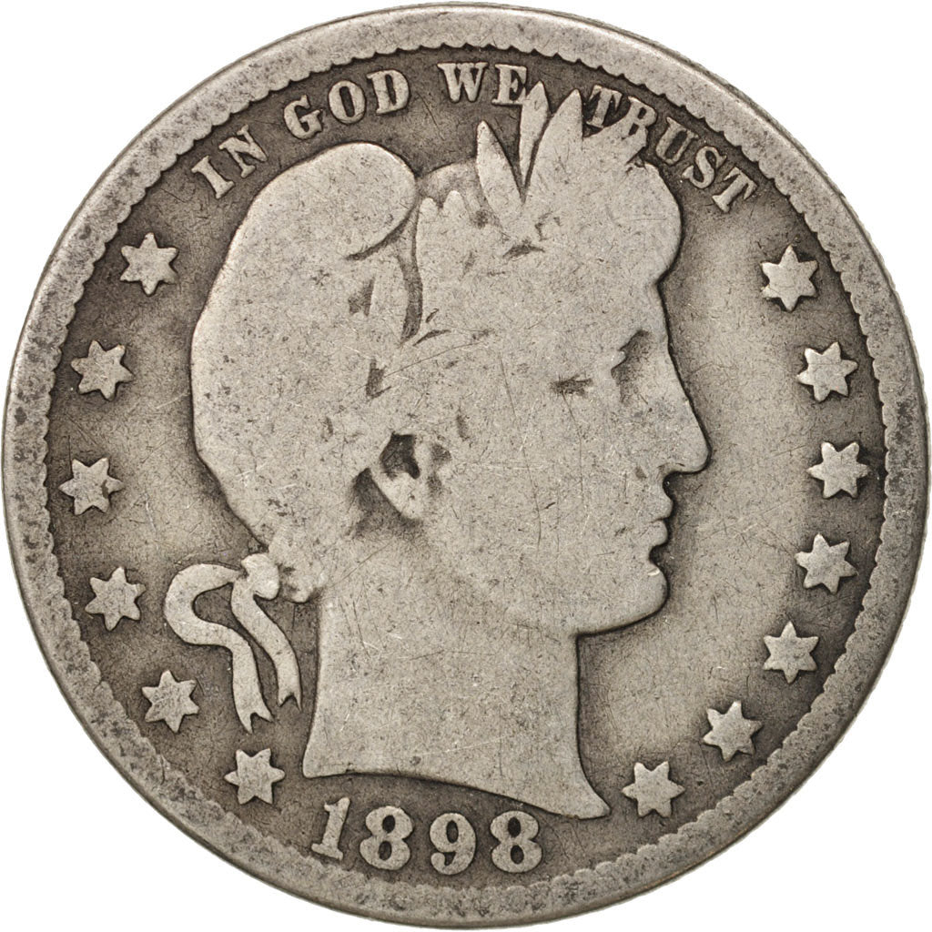 Moneta, Stati Uniti, Barber Quarter, Quarter, 1898, U.S. Mint, New Orleans, MB