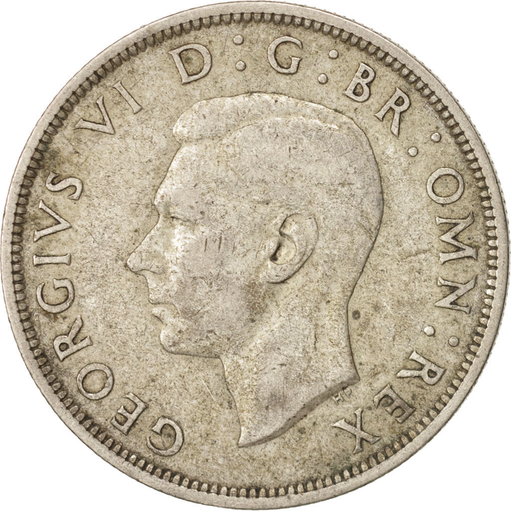 Gran Bretagna, George VI, 1/2 Crown, 1941, MB+, Argento, KM:856