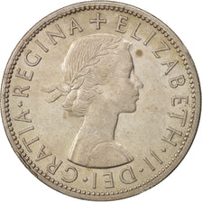 Great Britain, Elizabeth II, 1/2 Crown, 1957, AU(50-53), Copper-nickel, KM:907