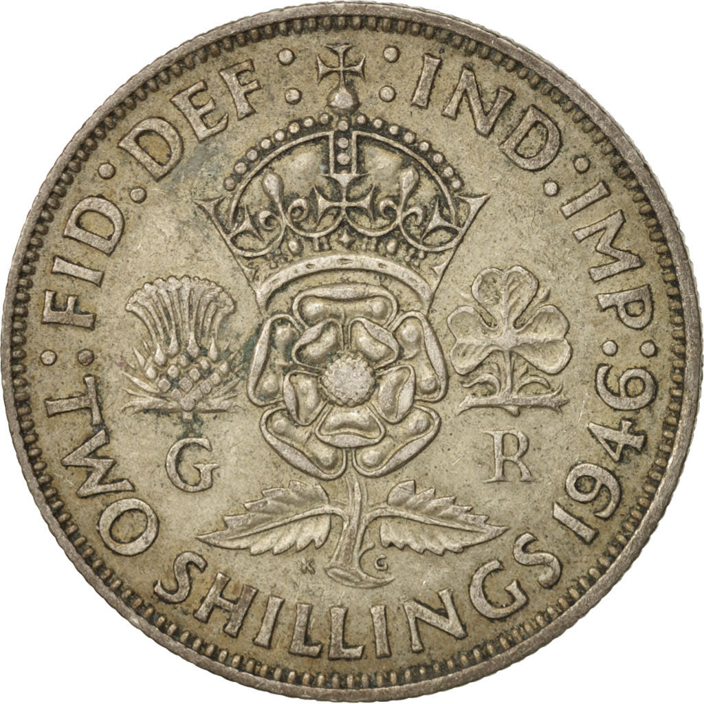 Coin, Great Britain, George VI, Florin, Two Shillings, 1946, EF(40-45), Silver