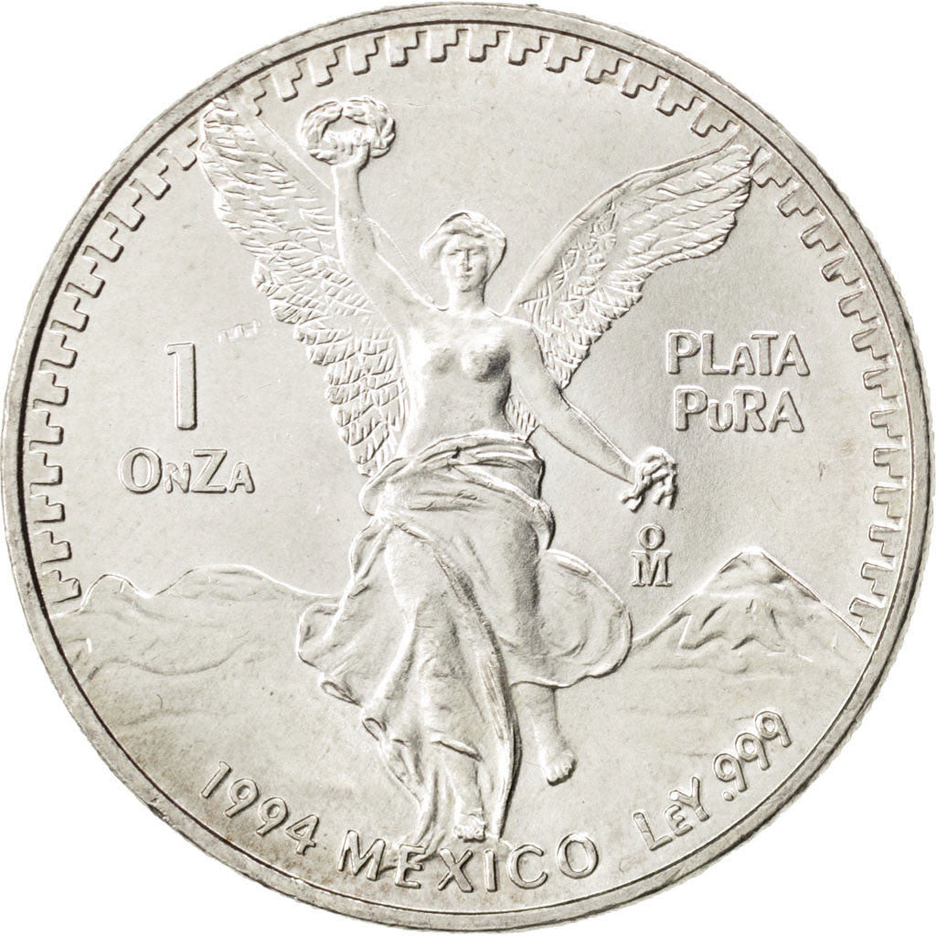Mexique, République, Bullion, 1 Once Argent 1994, KM 494.4