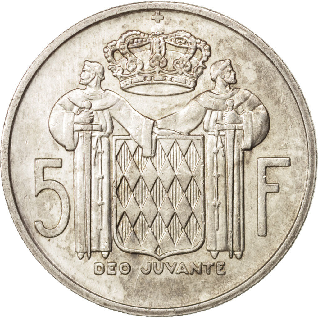 Monaco, Rainier III, 5 Francs, 1960, AU(50-53), Silver, KM:141, Gadoury:152