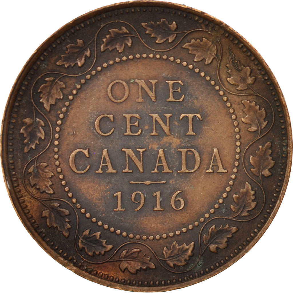 Coin, Canada, George V, Cent, 1916, Royal Canadian Mint, Ottawa, VF(30-35)