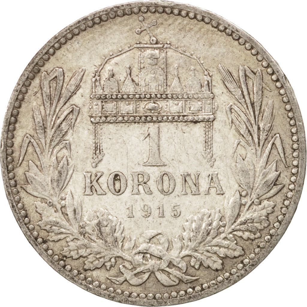 Hungary, Franz Joseph I, Korona, 1915, Kormoczbanya, AU(55-58), Silver, KM:492