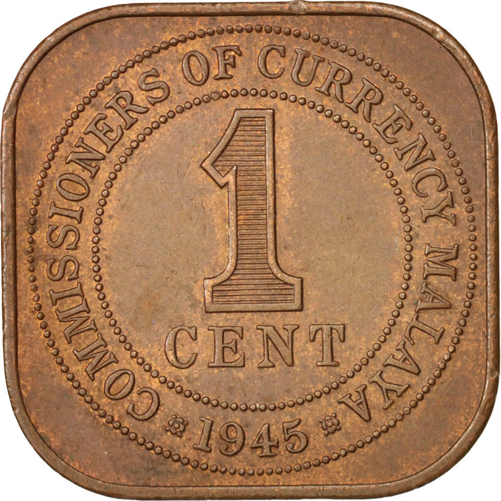 Coin, MALAYA, Cent, 1945, AU(50-53), Bronze, KM:6