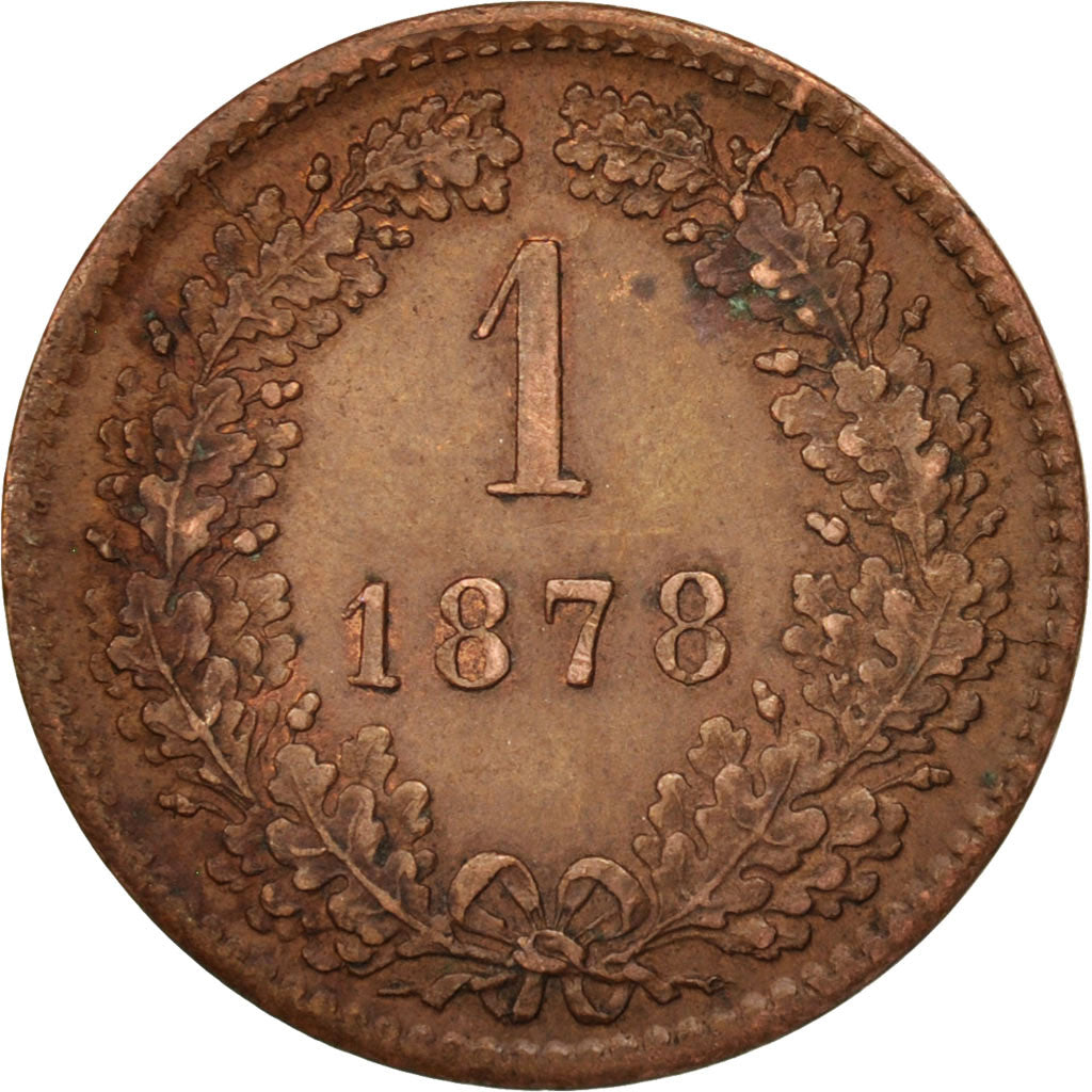 Austria, Franz Joseph I, Kreuzer, 1878, AU(50-53), Copper, KM:2186