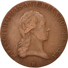 Austria, Franz II (I), 3 Kreuzer, 1800, BB, Rame, KM:2115.3