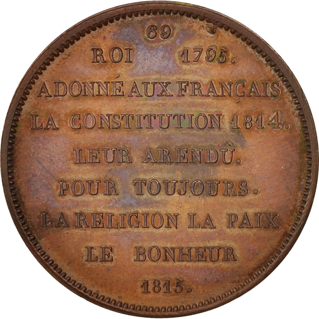 Frankrijk, Medal, Louis XVIII, History, XIXth Century, FDC, Koper
