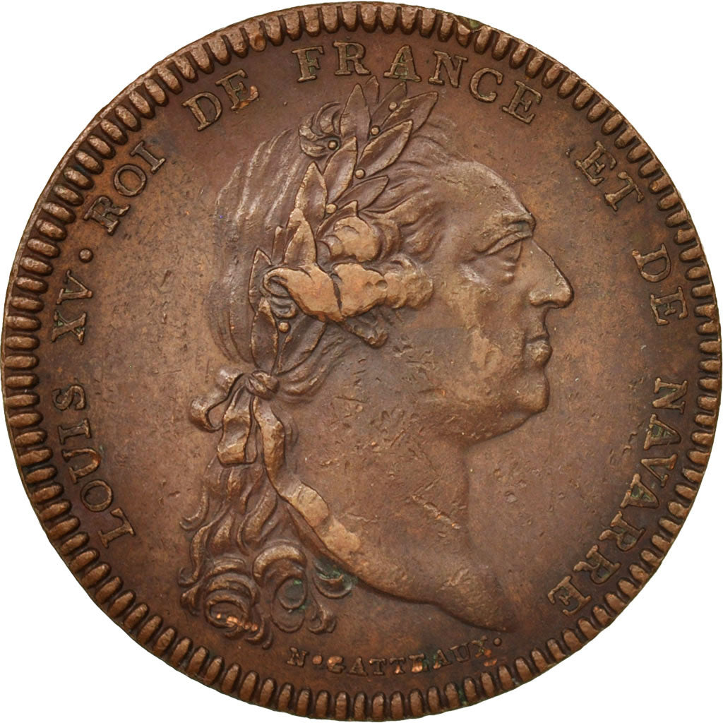 France, Medal, Louis XV, History, XIXth Century, EF(40-45), Copper, 32