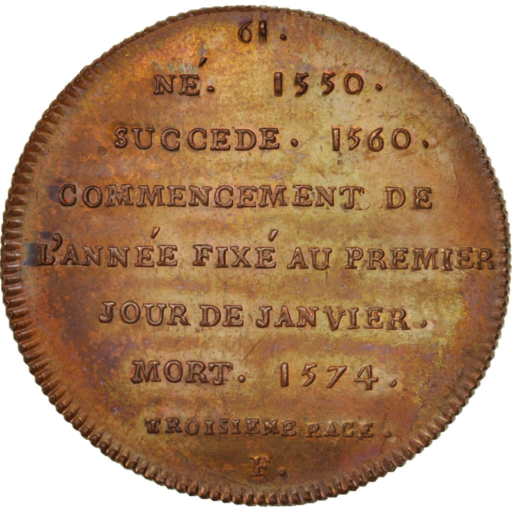 France, Medal, Charles IX, History, XIXth Century, FDC, Cuivre