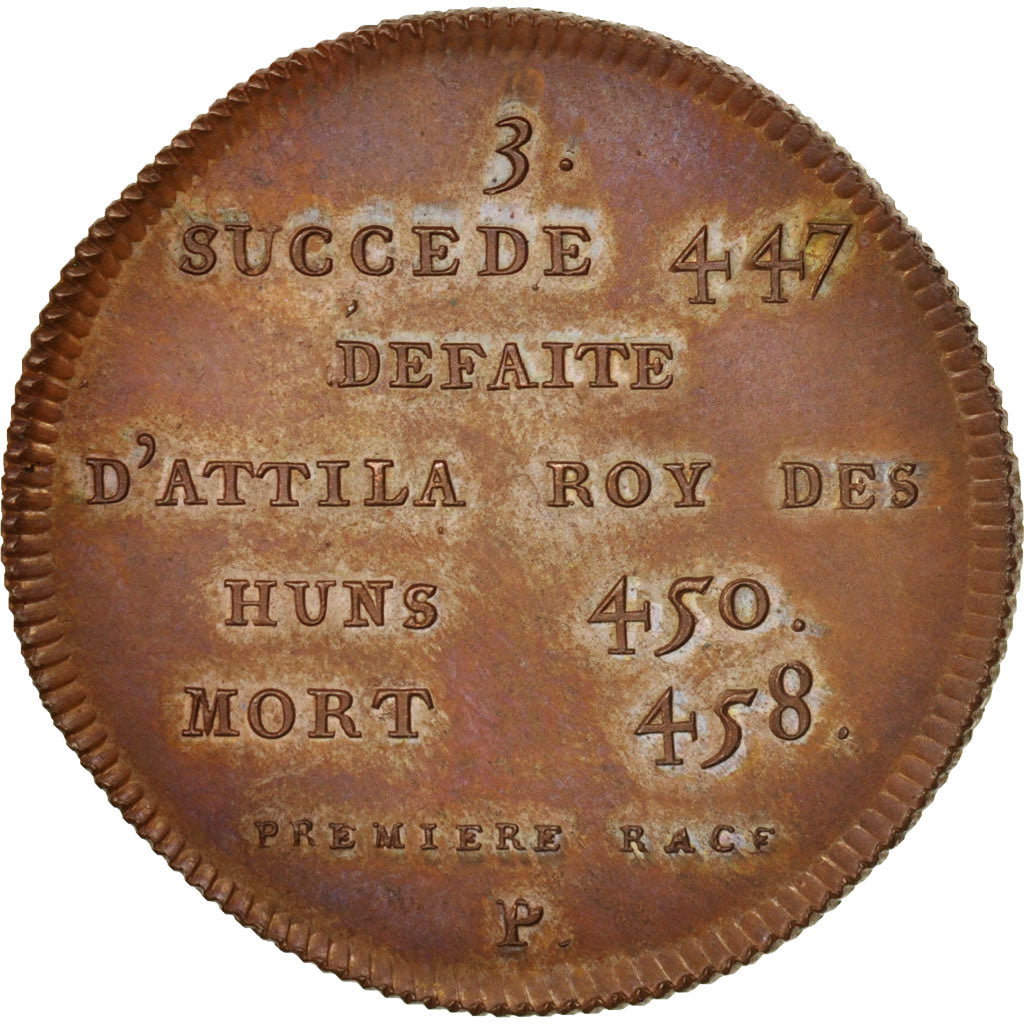 France, Medal, Mérovée, History, XIXth Century, MS(64), Copper