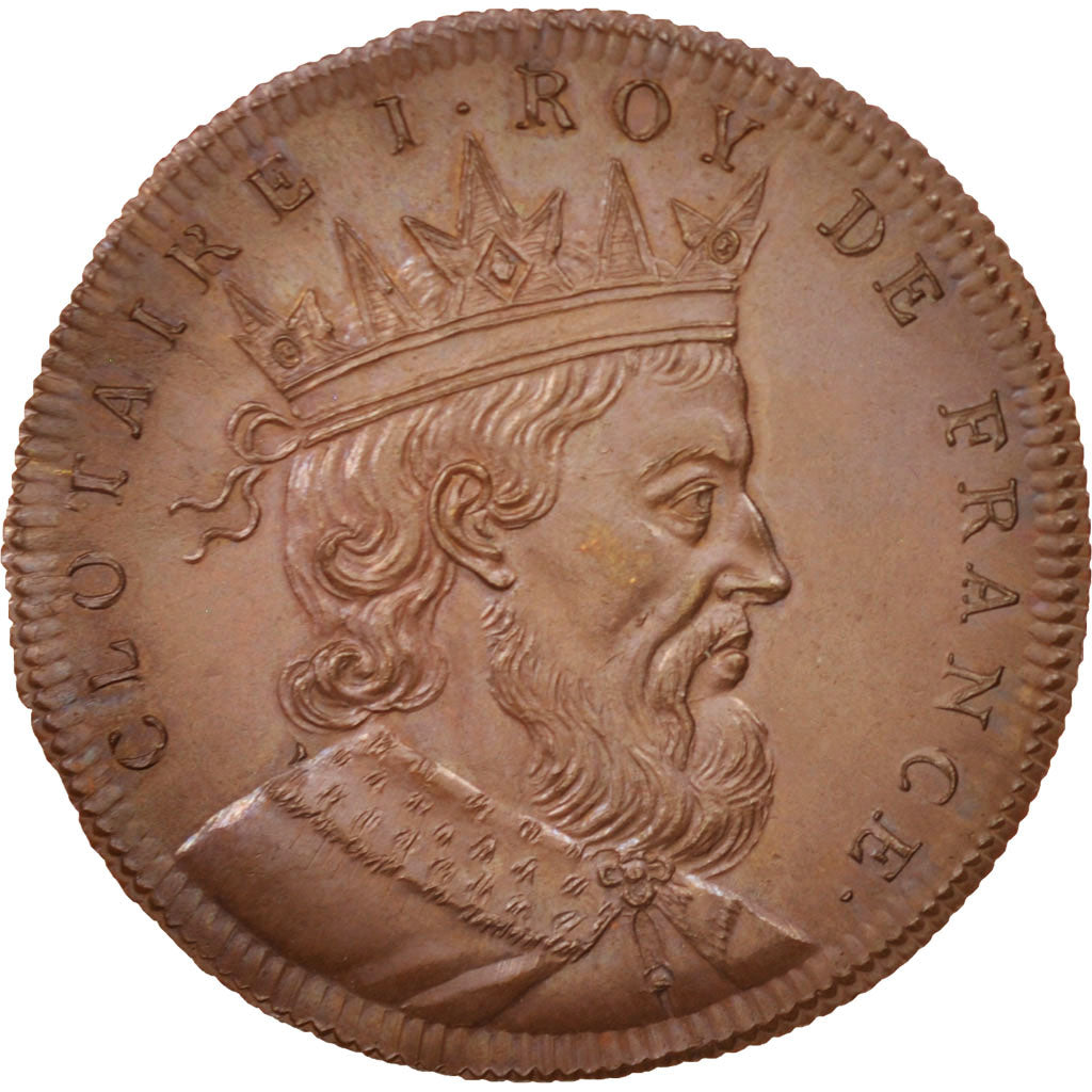 Francja, Medal, Chlotar I, Historia, XIXth Century, MS(64), Miedź