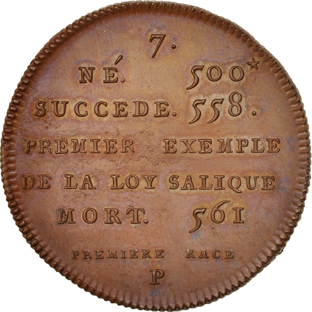 Francja, Medal, Chlotar I, Historia, XIXth Century, MS(64), Miedź