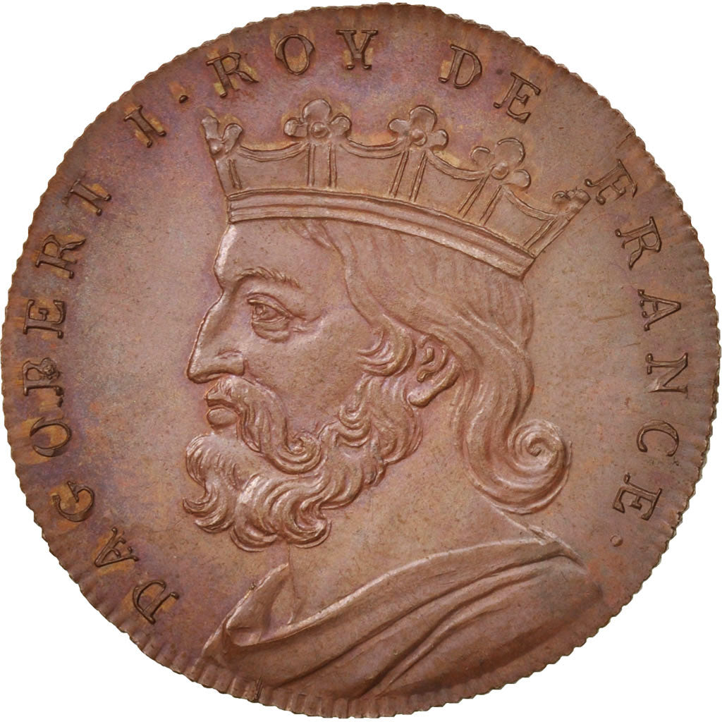 France, Medal, Dagobert I, History, XIXth Century, MS(64), Copper, 33