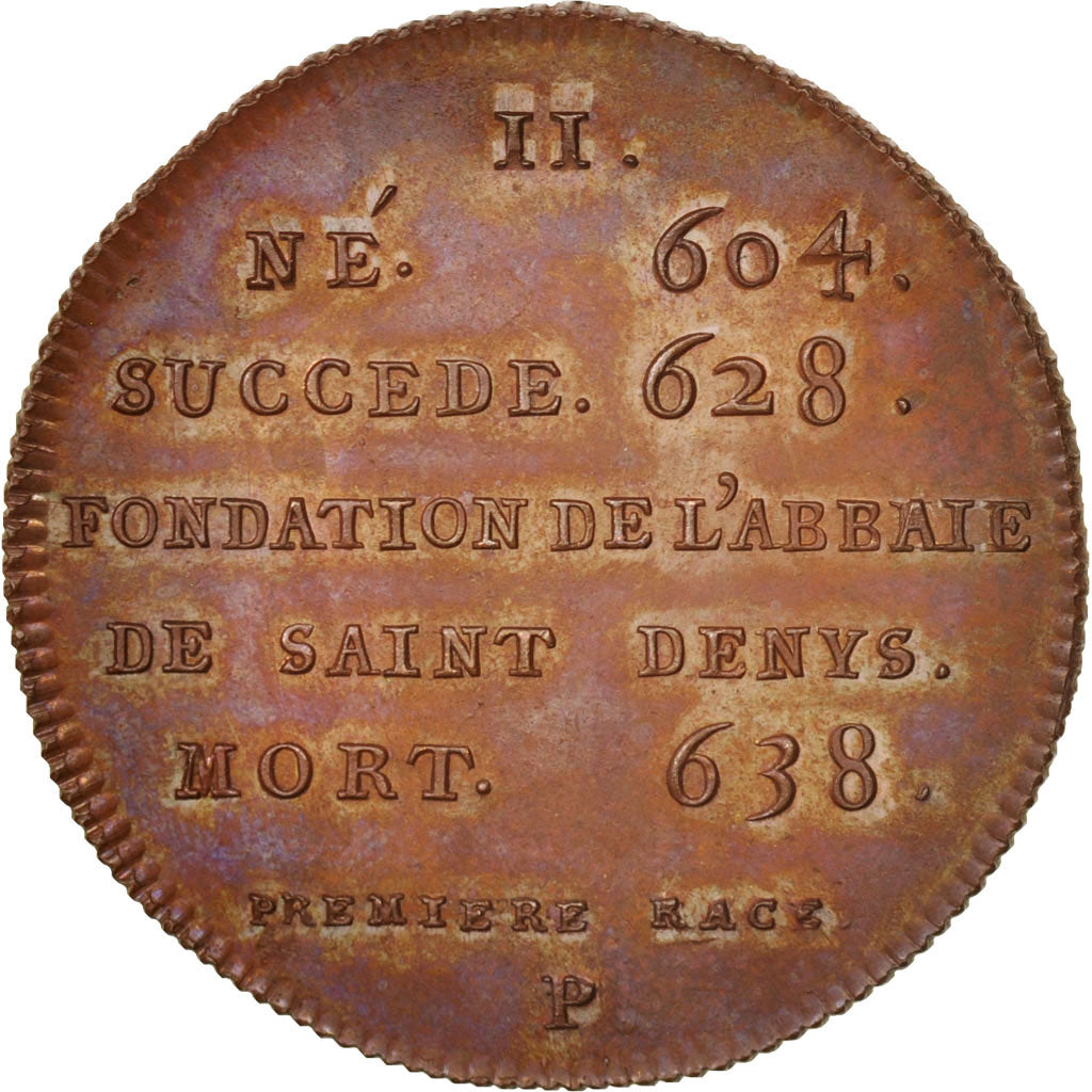France, Medal, Dagobert I, History, XIXth Century, MS(64), Copper, 33