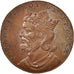 Francia, Medal, Thierri I, History, XIXth Century, SC+, Cobre