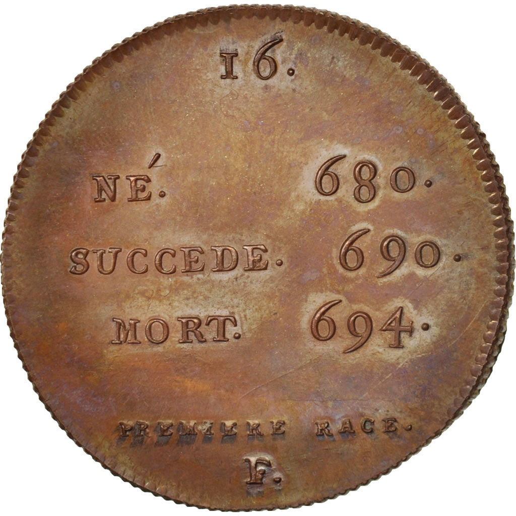 Francja, Medal, Clovis III, Historia, XIXth Century, MS(64), Miedź