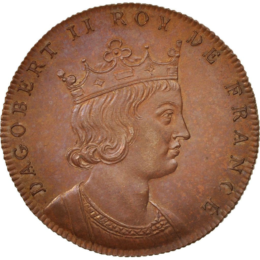 Francia, Medal, Dagobert II, History, XIXth Century, FDC, Cobre