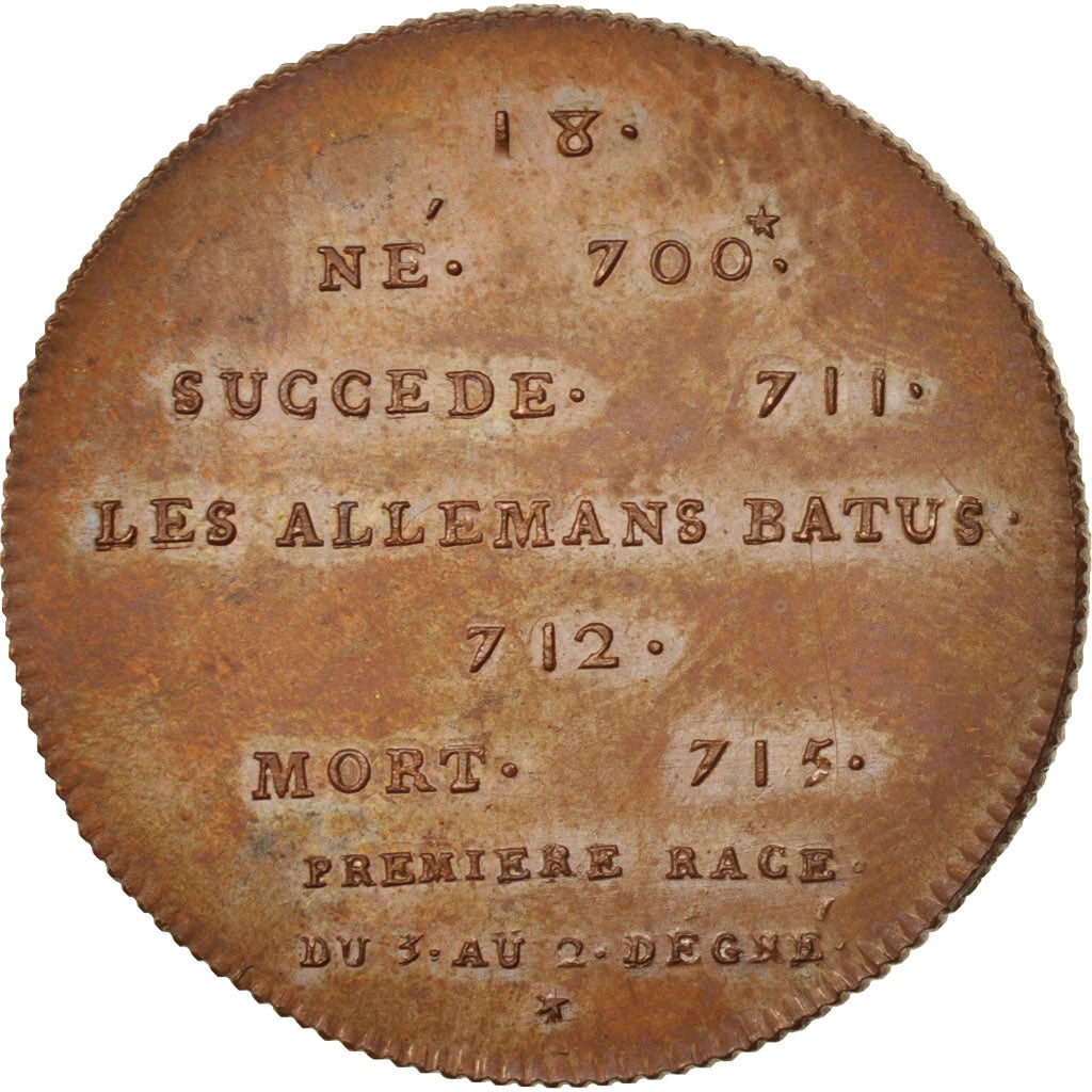 Francia, Medal, Dagobert II, History, XIXth Century, FDC, Cobre