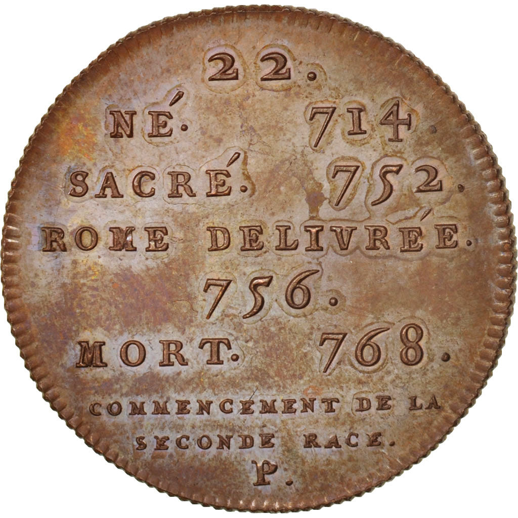 France, Medal, Pépin le Bref, History, XIXth Century, MS(64), Copper
