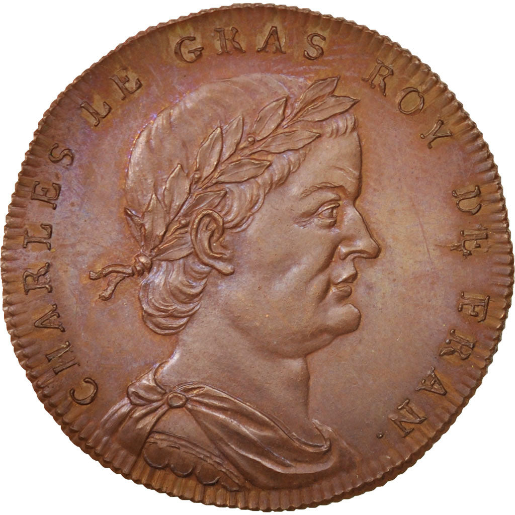 Francia, Medal, Charles le Gros, History, XIXth Century, FDC, Cobre