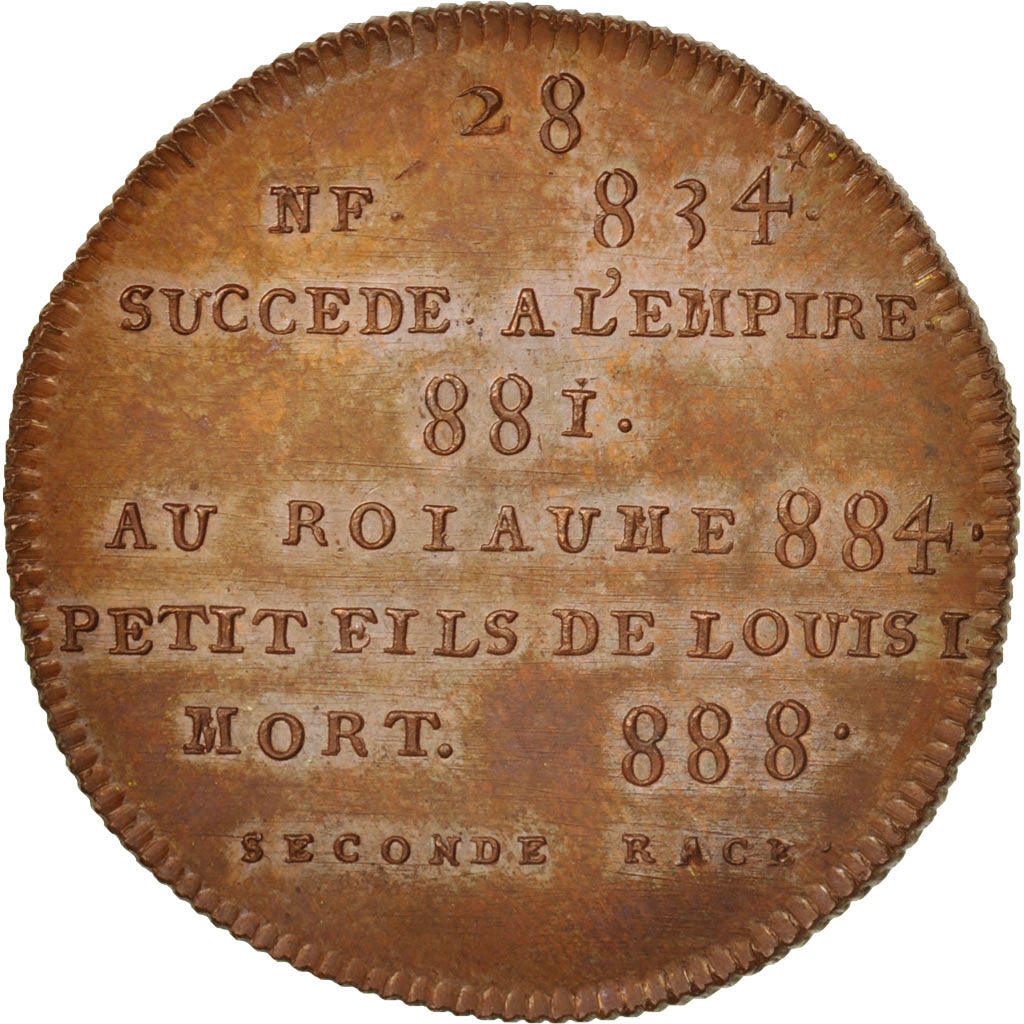 Francia, Medal, Charles le Gros, History, XIXth Century, FDC, Cobre