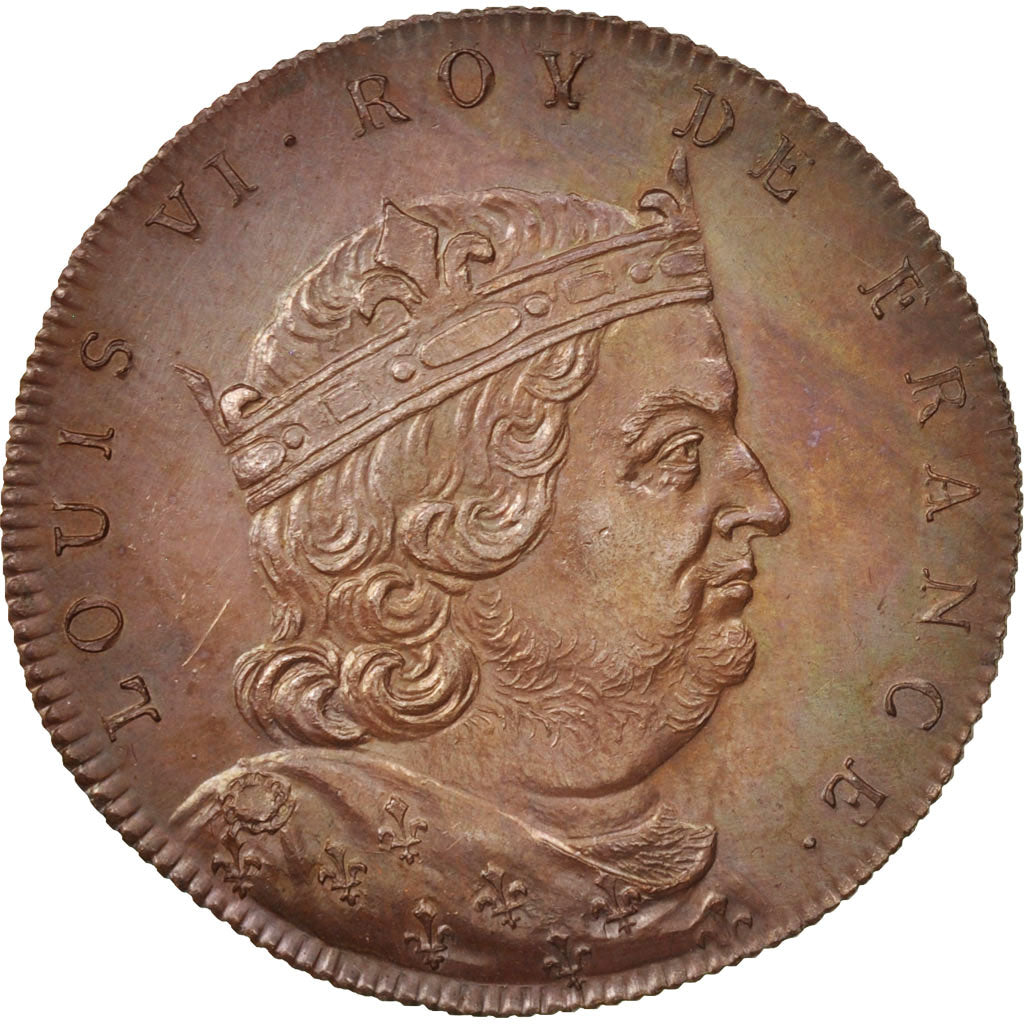 France, Medal, Louis VI, History, XIXth Century, MS(64), Copper, 33
