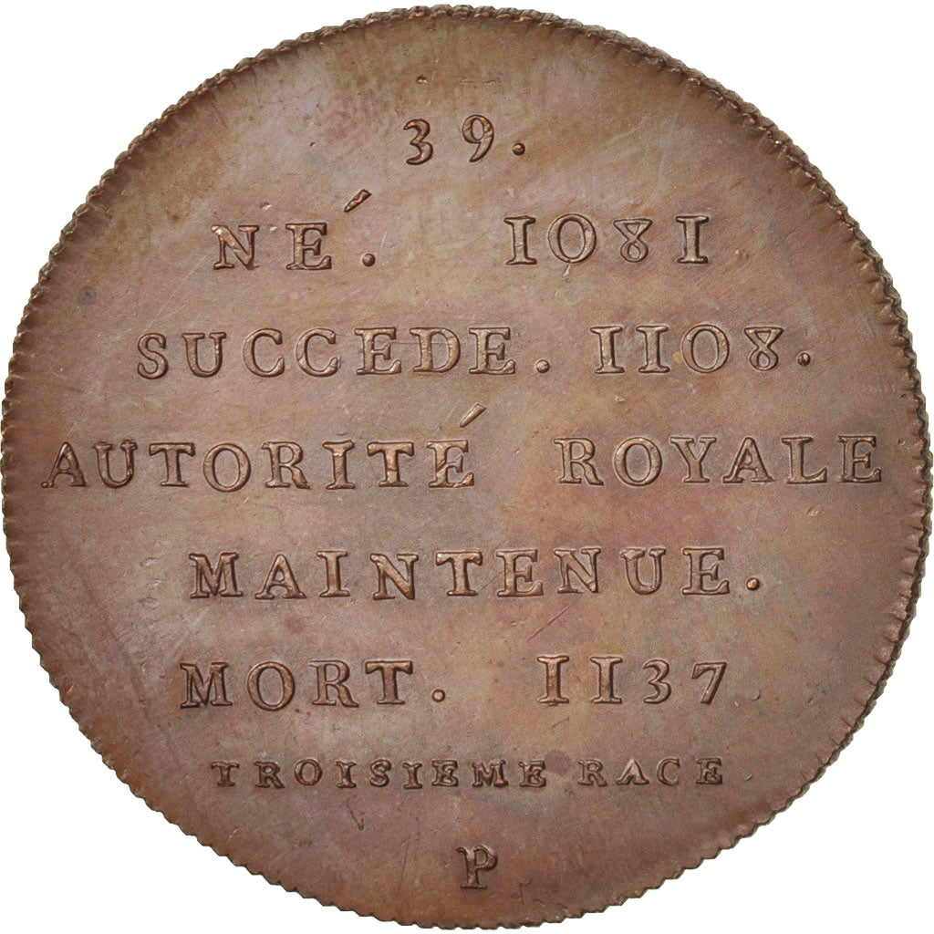 France, Medal, Louis VI, History, XIXth Century, MS(64), Copper, 33