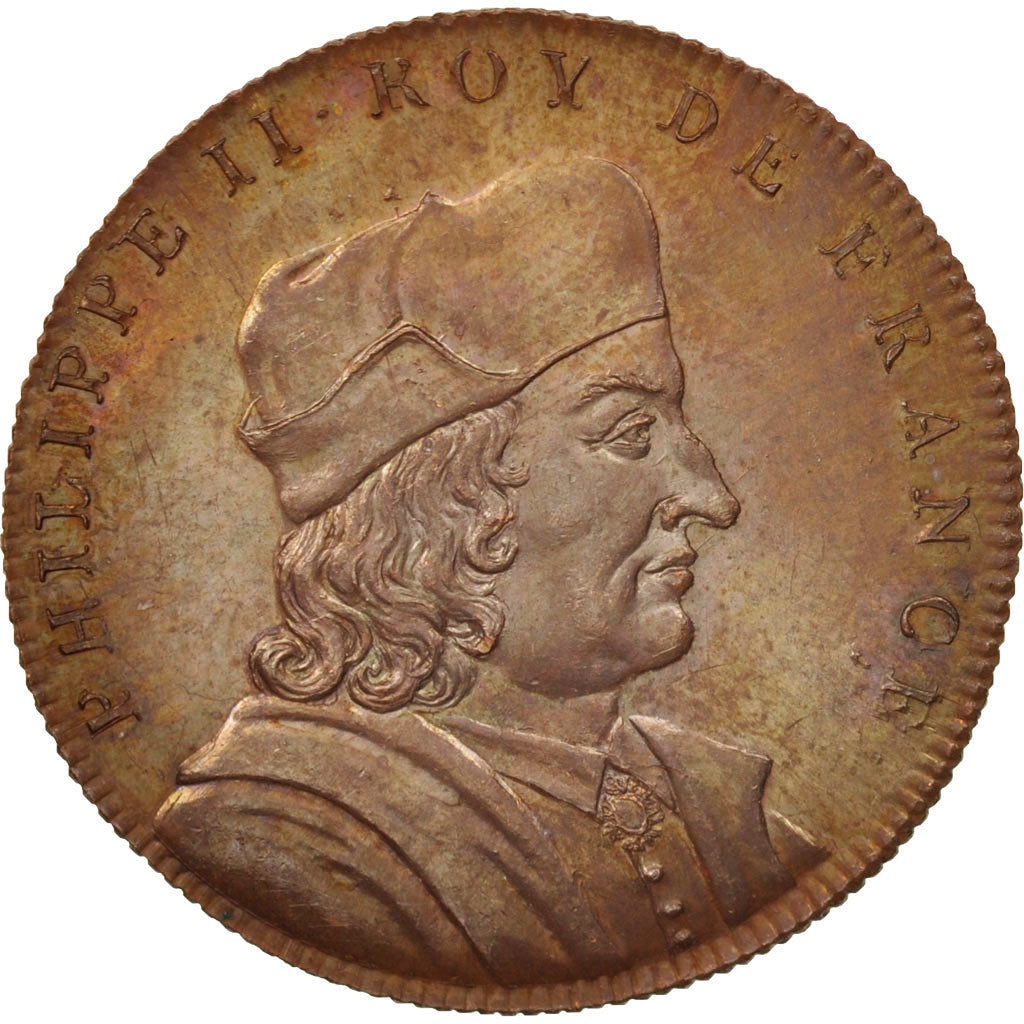France, Medal, Philippe II, History, XIXth Century, MS(65-70), Copper, 33