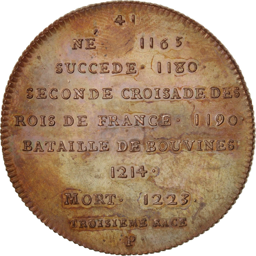 France, Medal, Philippe II, History, XIXth Century, MS(65-70), Copper, 33