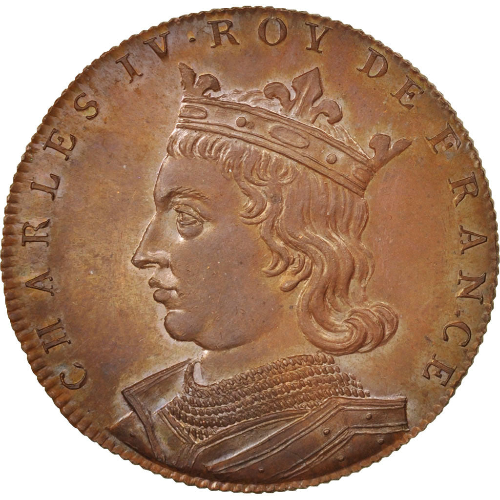 Francia, Medal, Charles IV, History, XIXth Century, FDC, Rame