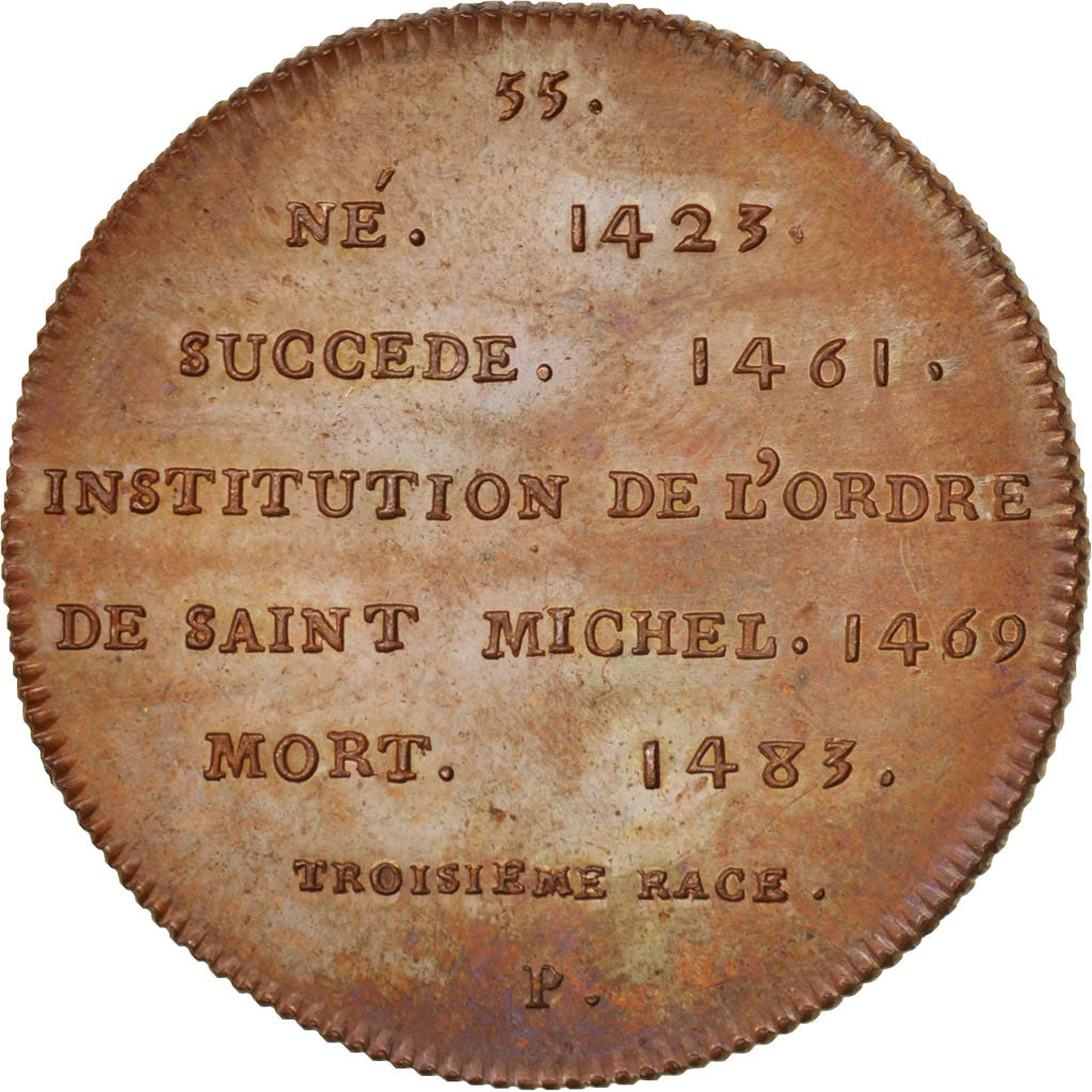 Francia, Medal, Louis XI, History, XIXth Century, FDC, Rame