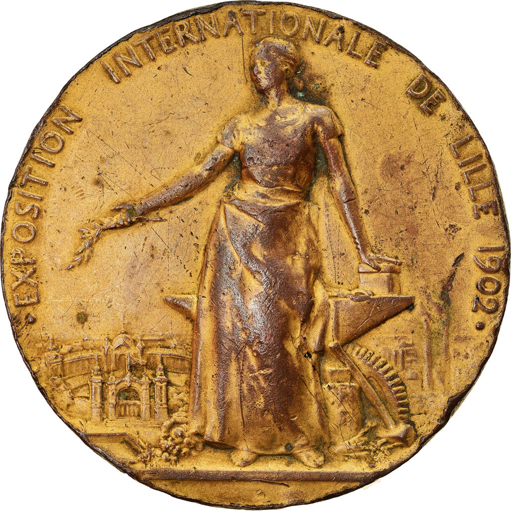 France, Medal, Exposition Internationale de Lille, 1902, VF(30-35), Copper