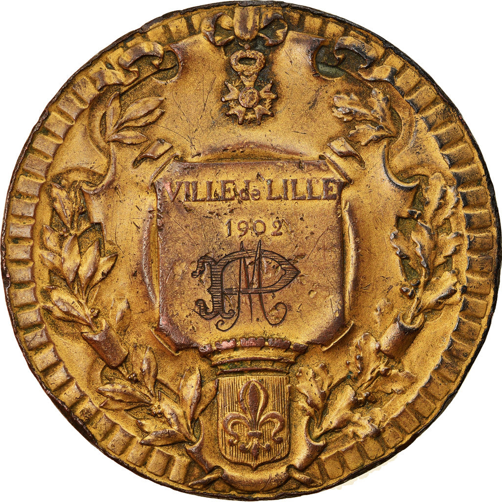 France, Medal, Exposition Internationale de Lille, 1902, VF(30-35), Copper