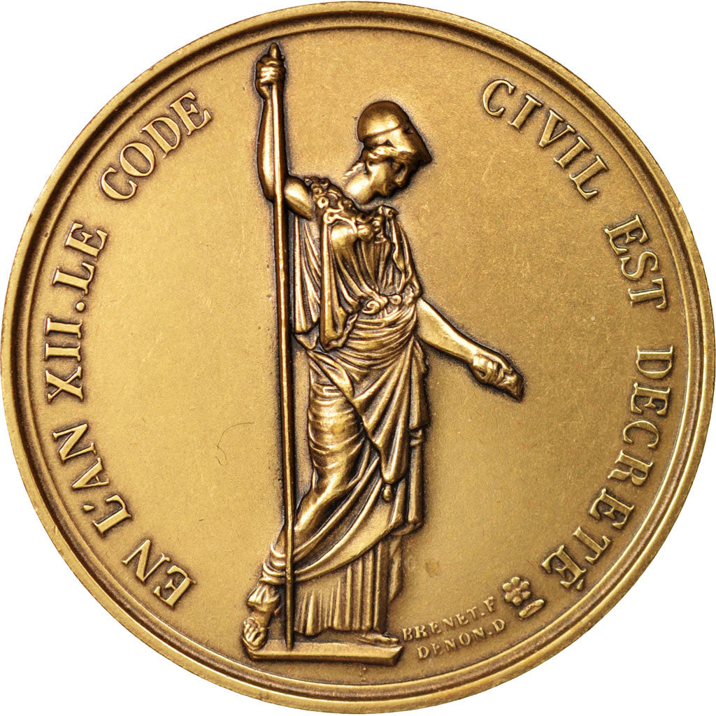 Francia, Medal, Code Civil, First French Empire, History, Brenet, FDC, Bronzo