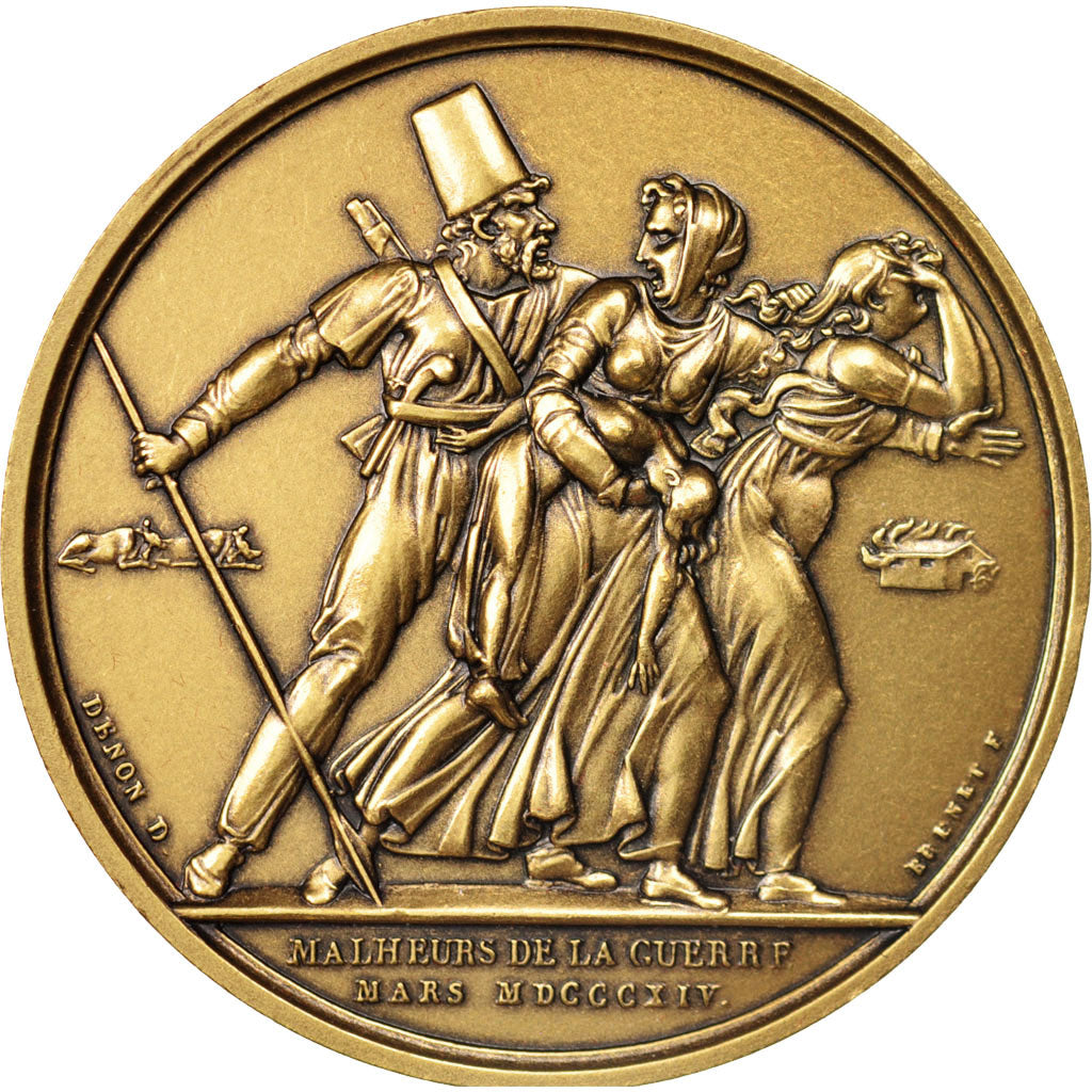 Francia, Medal, Invasion de 1814, First French Empire, History, FDC, Bronzo