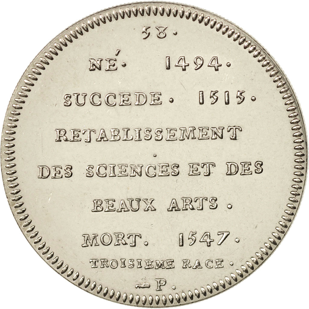 Francia, Medal, Francis I, History, XXth Century, FDC, Nichel