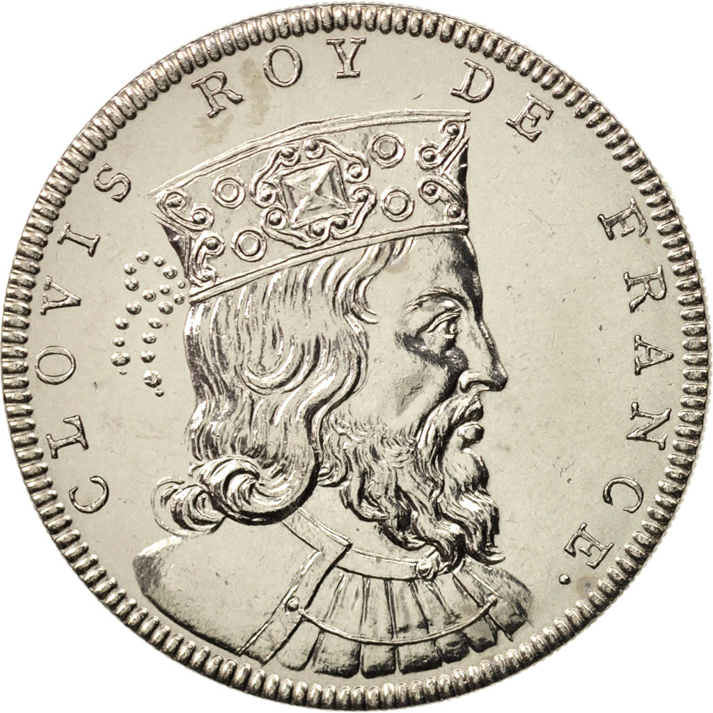 France, Medal, Clovis, History, XXth Century, MS(65-70), Nickel, 33